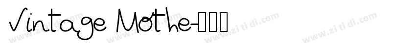 Vintage Mothe字体转换